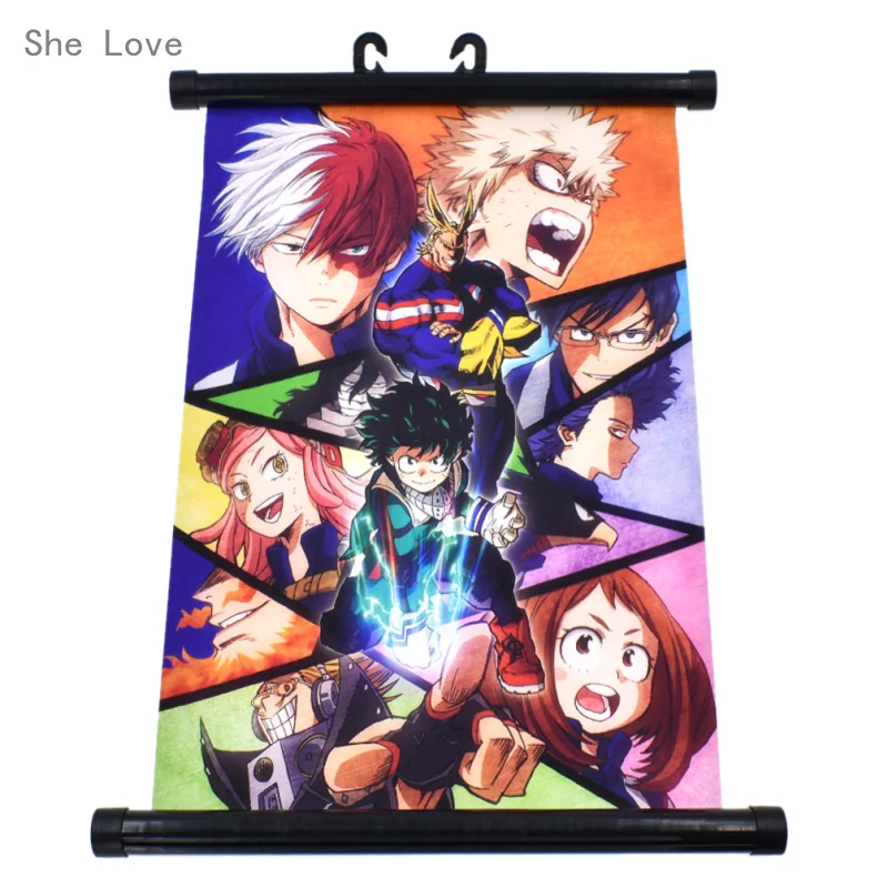 She Love Japan аниме My Hero Academy настенный свиток живопись холст плакат Косплей домашний декор
