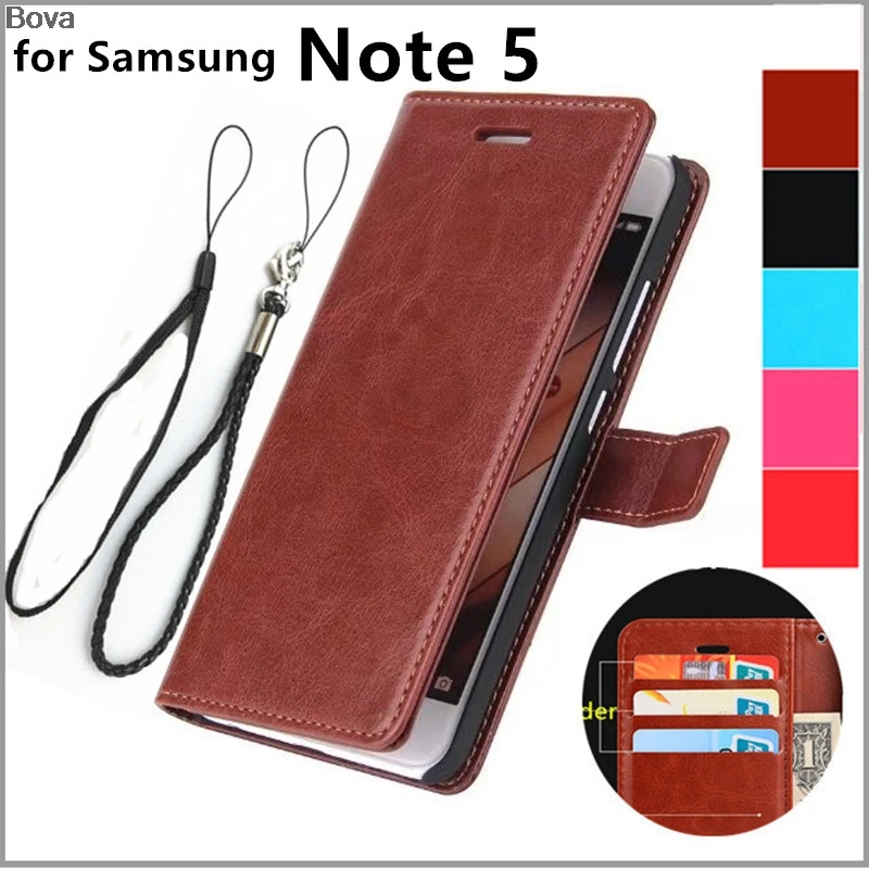 Чехол с держателем для карт Samsung Galaxy Note 5 N9200 N920F кожаный чехол из искусственной
