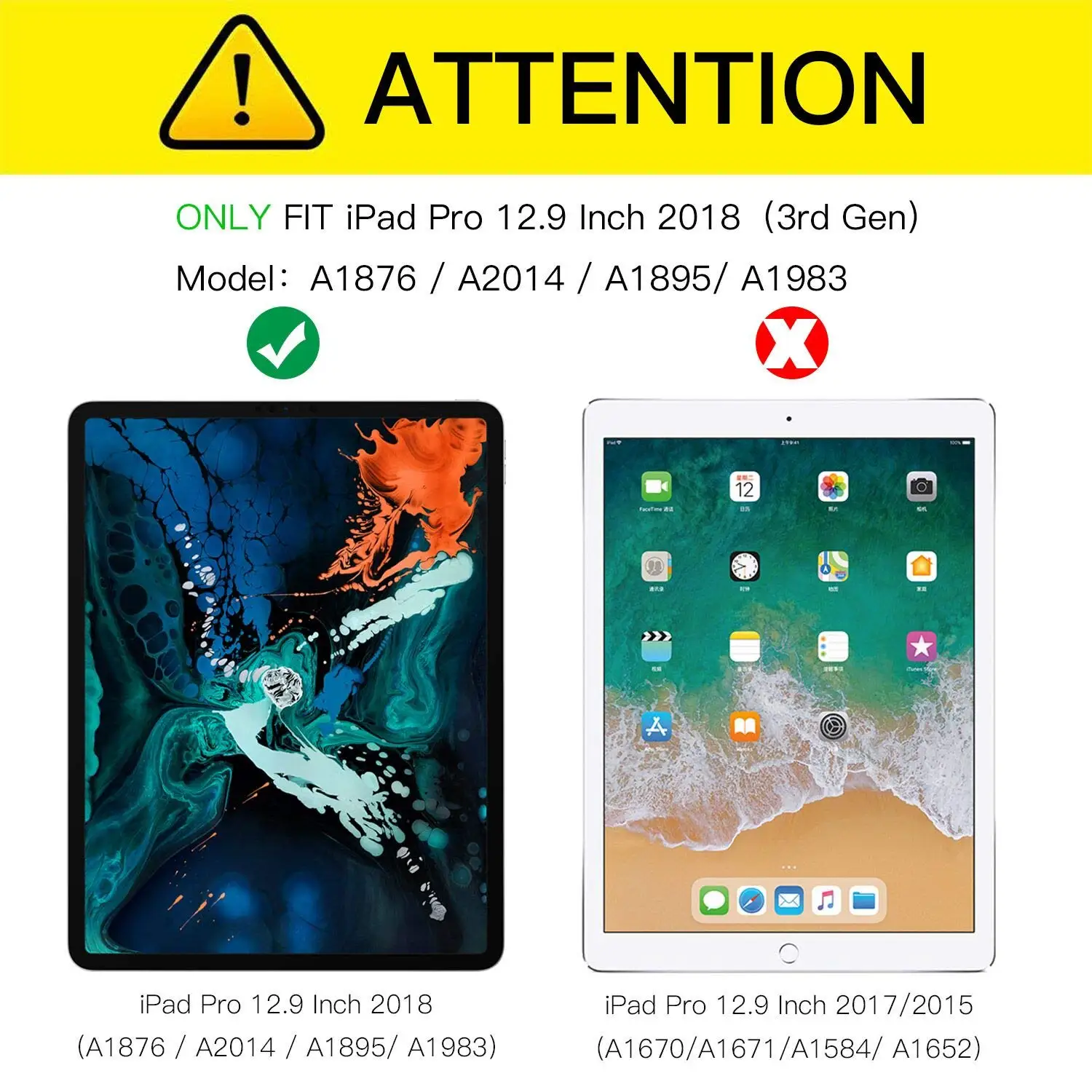 Магнитный чехол GOOJODOQ для iPad Pro 12 9 2018 Поддержка беспроводной зарядки Apple Pencil Smart Cover