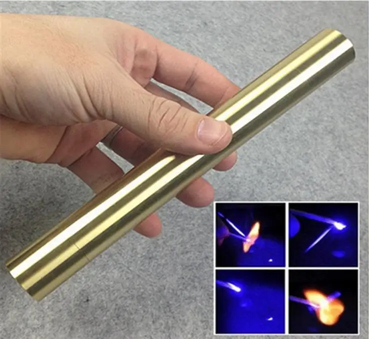 

NEW!focusable high power blue laser pointer with 5 star caps 445nm 450nm burning match/paper/dry wood/candle
