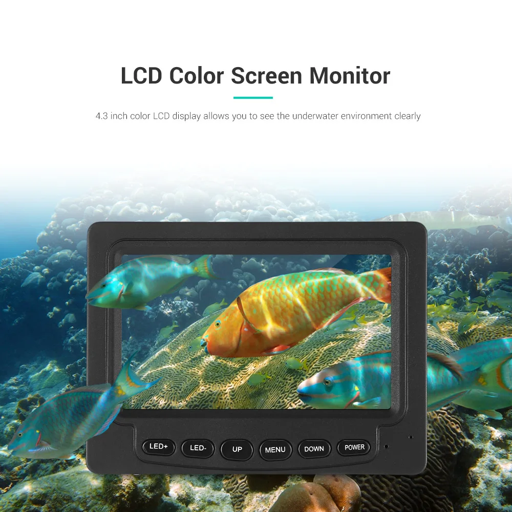 Outlife рыболокатор подводный светодиодный с ночным видением камера для рыбалки 15 м кабель 1000TVL 4,3 дюймов ЖК-монитор рыболовная видеокамера комплект