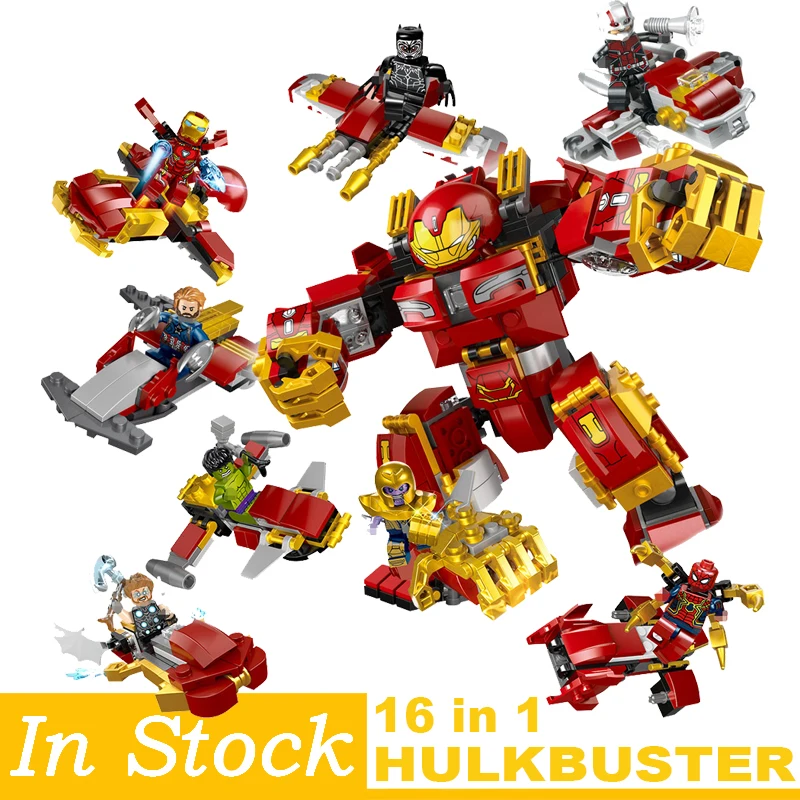 

New Legoing Marvel Avengers Building Blocks Hulkbuster Iron Man Marvel Robot Bricks Toys Gifts Compatible with Legoing Technic