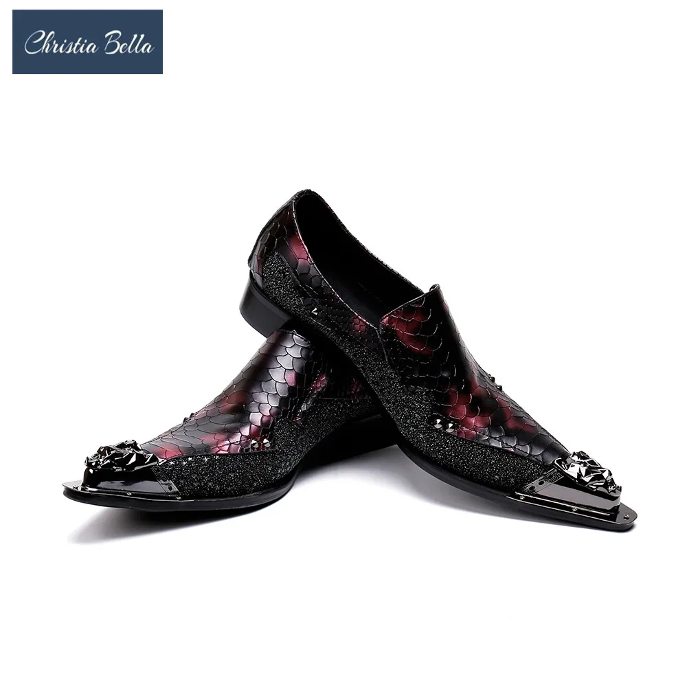

Christia Bella Oxford shoes Genuine Leather business Party dress shoes men zapatos hombre chaussure homme Men's Shoes Plus Size