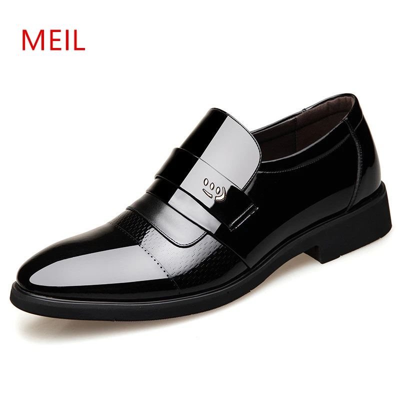 

Italian Formal Shoes Men Patent Leather Dress Shoes Brand Mens Business Wedding Leather Oxford Shoes for Men Zapatos Elegantes