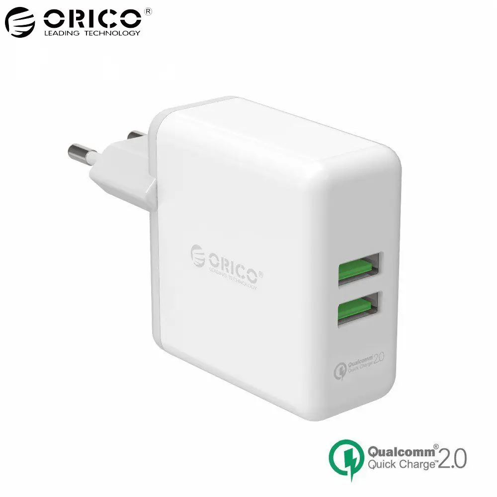 

ORICO Wall Charger EU Plug Quick Charge 2.0 36W USB FAST Qualcomm QC2.0 Mini Travel Charging for Apple iPhone 6s HTC Smartphone