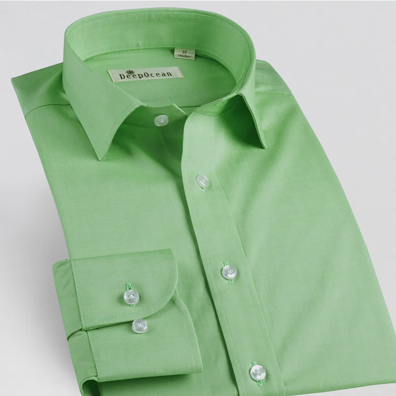 Deepocean брендовая одежда мужская рубашка размера плюс хлопковая рубашка мужская одежда с длинным рукавом повседневные деловые рубашки Hombres Camisas