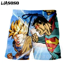 LIASOSO 3d принт Жемчуг дракона супер Гоку Супермен мужские шорты пляжные шорты мой герой Academy Board шорты брюки X0954