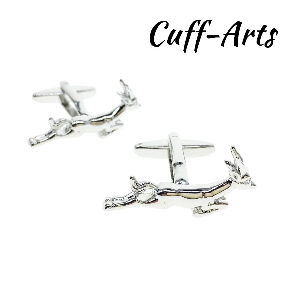 

Cufflinks for Mens Springbok Cufflinks Silver Shirt Cuff links Gifts for Men Gemelos Les Boutons De Manchette by Cuffarts C10262
