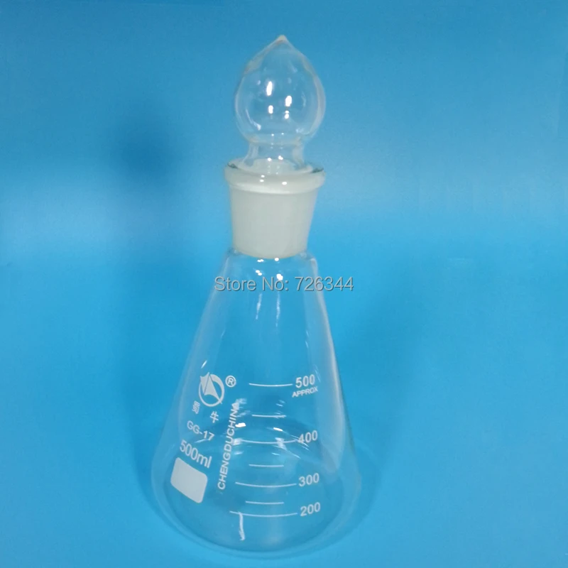 Buy 500ml Glass Conical Erlenmeyer Flask with 29 Glass Stopper Laboratory