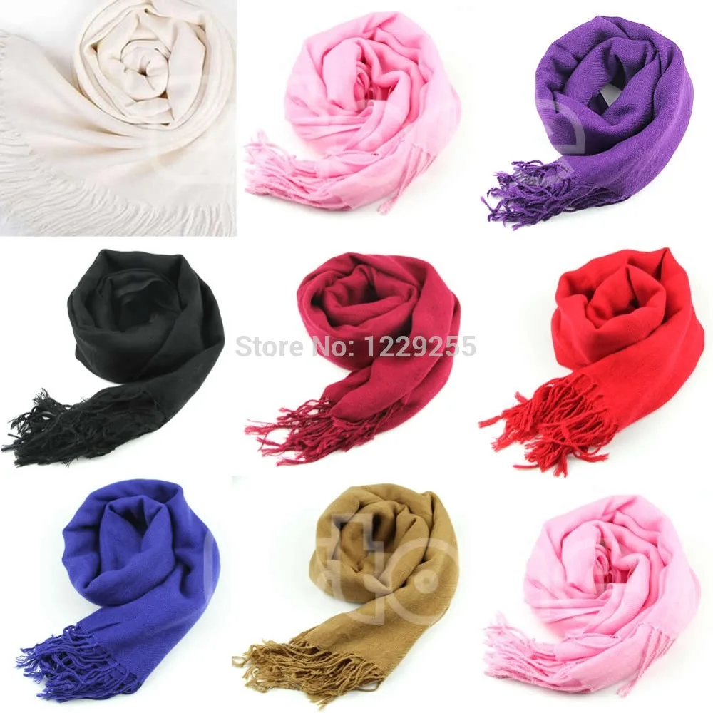 

1pc Women Wool Blend Long Scarf Tassels Warm Scarves Winter Warm Soft Wrap Shawl New