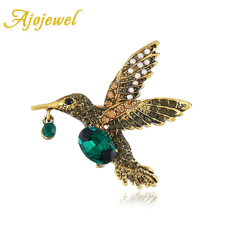 Buy Ajojewel Rhinestone Crystal Bird Brooch Vintage