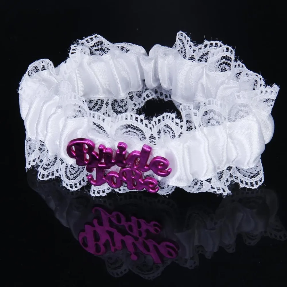 

New Pink&White Bride To Be Lace Garter Hen Night Party Bachelorette Bridal Shower