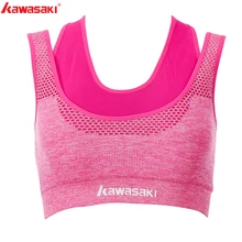 Kawasaki брендовый женский дышащий эластичный тканевый спортивный бюстгальтер для йоги, высокое качество, анти-встряхивание, жилет для бега, Спортивное нижнее белье, RB-T2001