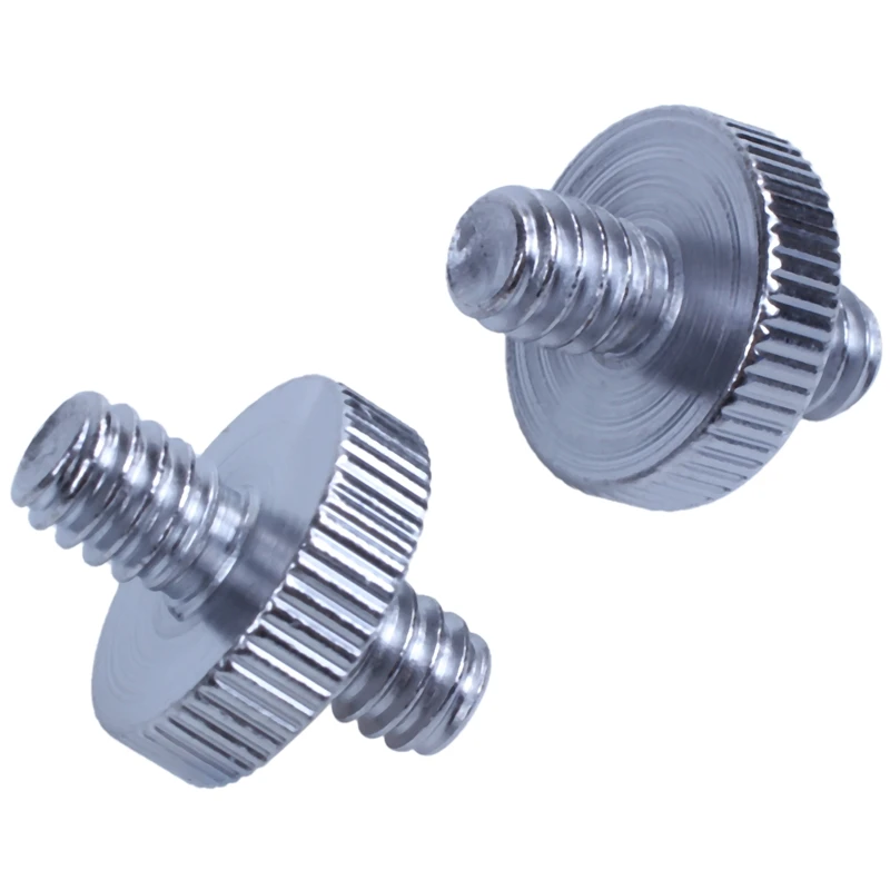 

5 Pieces 1/4 inch Male to 1/4 inch Male Threaded Screw Adapter for Camera Cage/Shoulder Rig/Tripod/Socket Studio/Lighting Equi