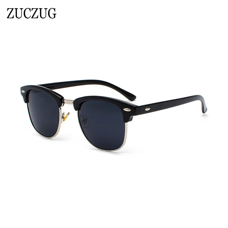

ZUCZUG Classic Polarized Sunglasses Men Women Brand Design Half Frame Metal Mirror Sun Glasses Unisex Gafas Oculos De Sol UV400