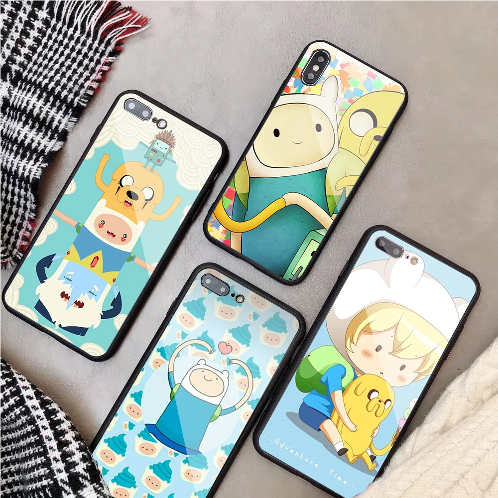 

Adventure Time with Jake and Finn bmo Luxury toughened glass phone case For iPhone 5 5S SE 6 6plus 7 7plus 8 8plus X XR XS Max