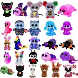 Ty Beanie Boos 6 "15 см Пудель Сова рыба кролик Пингвин черепаха плюшевое пальто-барашек Big-eyed чучело животных кукла игрушка