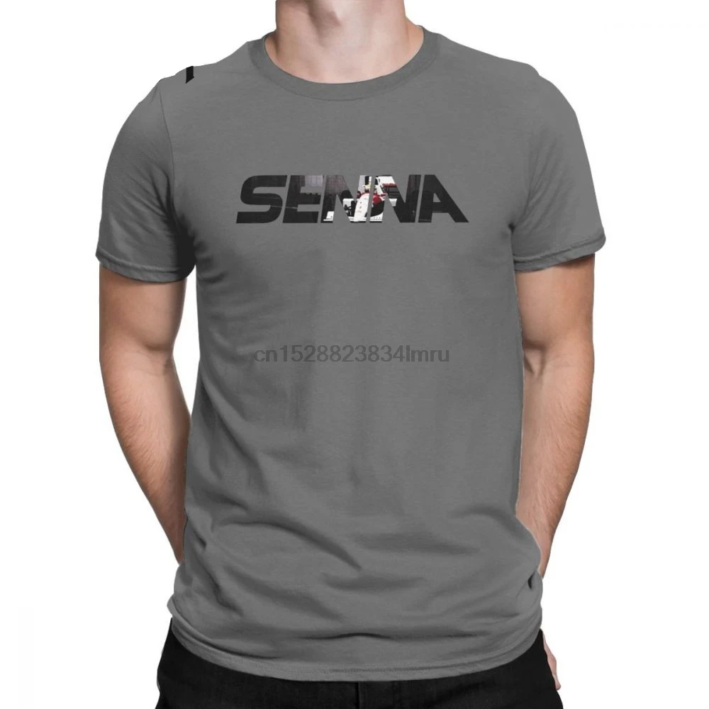 

Ayrton Senna T Shirts for Men Pure Cotton T-Shirt Lotus John Player Team Car Helmet Tee Shirt Short Sleeve Tops Gift Idea