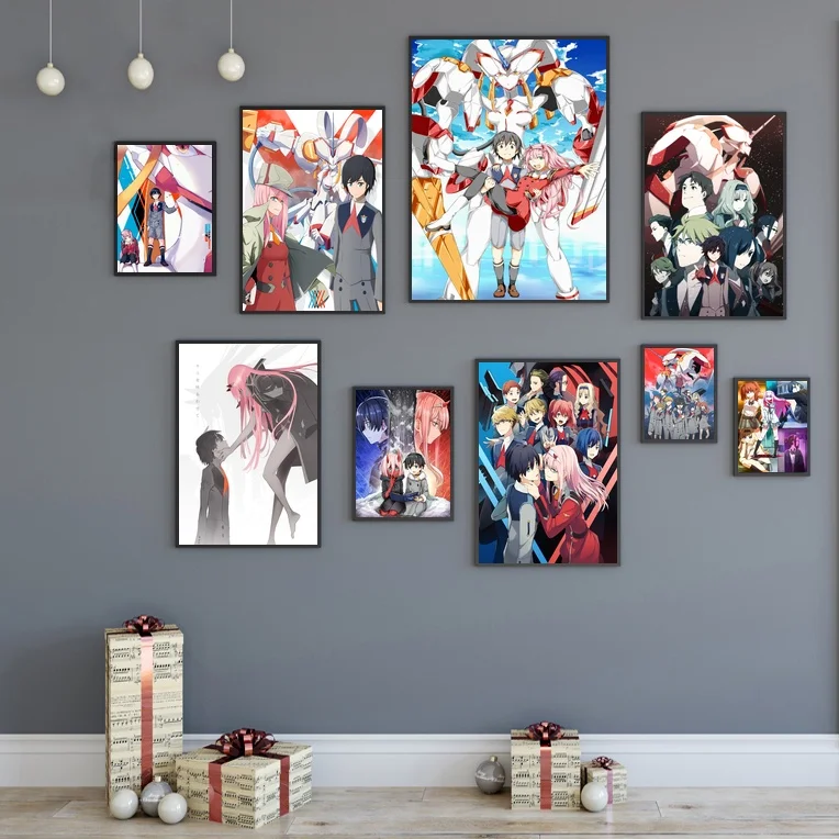 Darling в Franxx пикантные Аниме фигурки плакат и печати шелковая Живопись фотографии