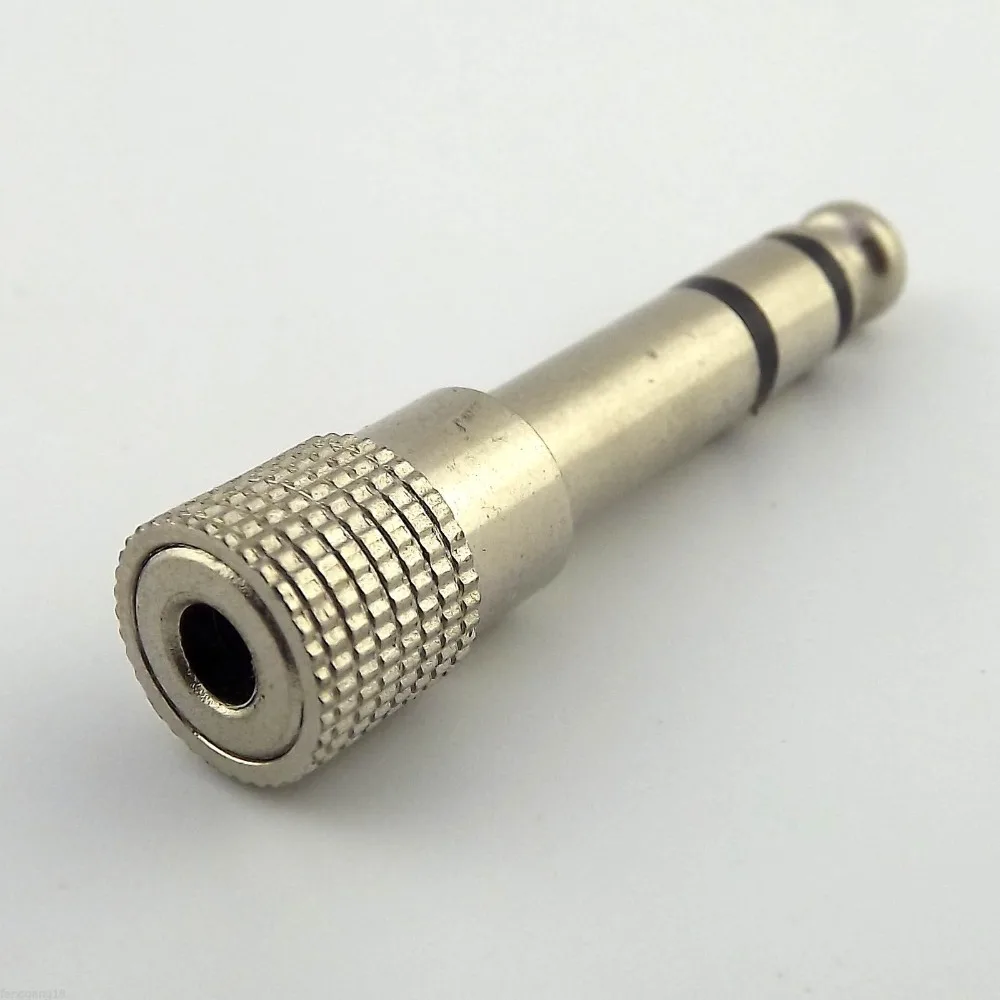 

200pcs 6.35mm 1/4" Male Stereo to 3.5mm Female Headphone Audio Adapter Converter Nickel