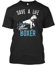 Print Mens Short Save A Life Adopt Rescue Boxer Standard Unisex O-Neck Hipster TshirtsTops Fashion Classic Unique gift T-Shirt save grains saves life