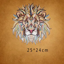 Лев фолк-заказной патч для одежды Diy футболка толстовки и джинсовая куртка термотрансферный напечатанный уровень моющаяся наклейка