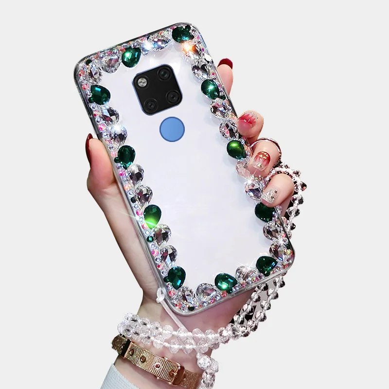 

For Huawei Mate20/Mate20Pro/Mate20X Luxury Inlaid Rhinestone Side IPhone Flash Iphone Cover TPU Hard Shell