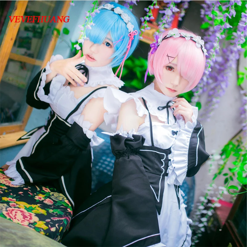 Парик для косплея REM или RAM VEVEFHUANG парики Re:Zero начало жизни в другом мире костюм