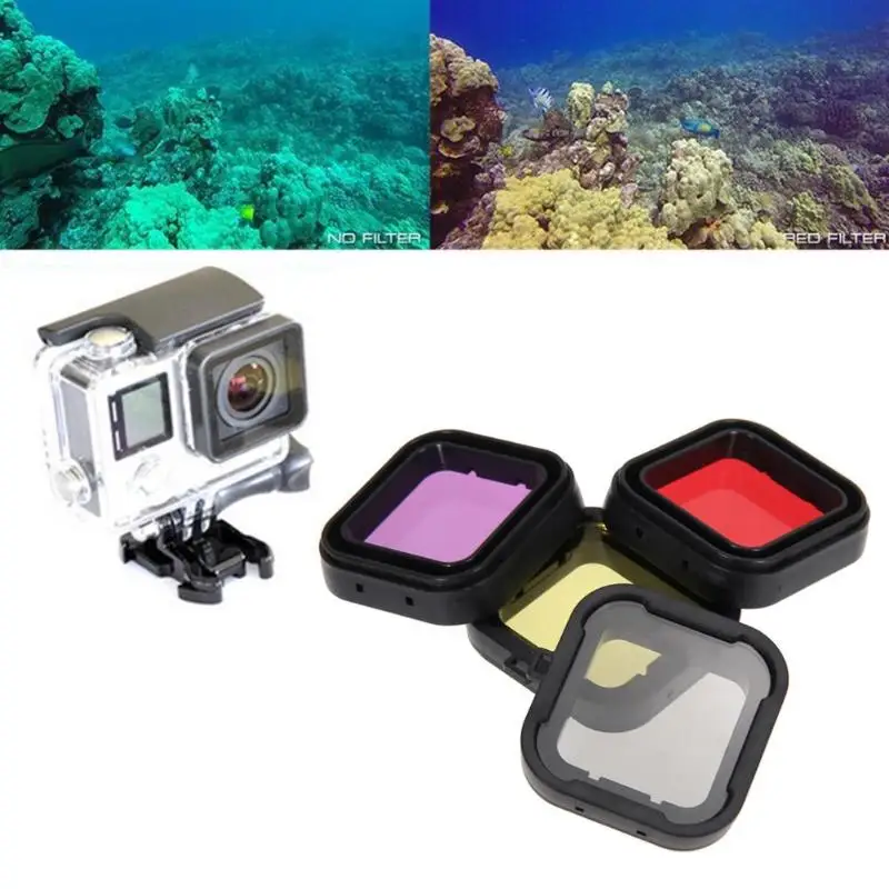 4 шт. фильтр для подводного погружения крышка объектива УФ GoPro Hero 3 изготовлен с