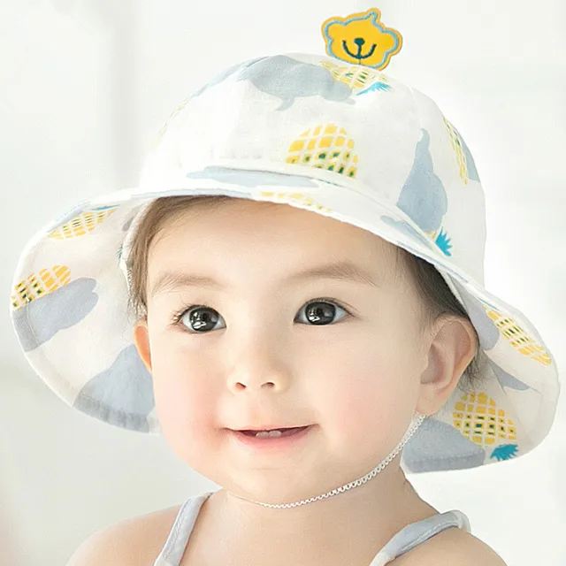 Baby Girl Hats Cotton Spring Cap Summer Bucket Hat Sweet Princess Printed Hats Newborn Beanie