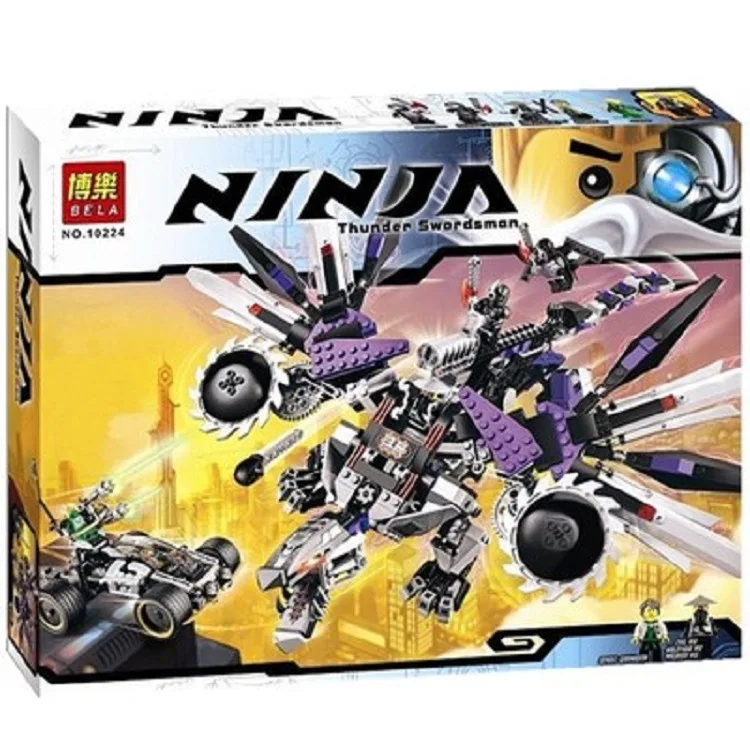 

690Pcs Bela 10224 Ninjagoes Nindroid Mech Dragon Toy Building Blocks Set Compatible with Legoingly 70725 Best Christmas Gifts