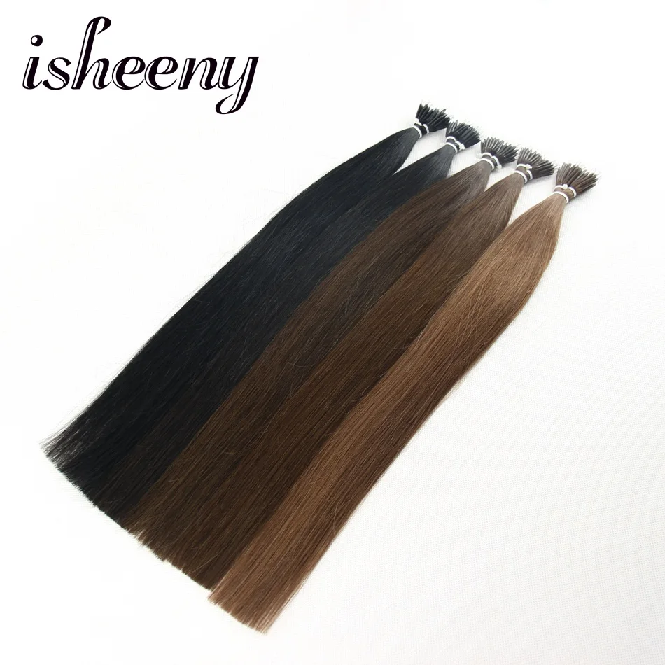 Isheeny 14" 22" Inch Micro Ring Remy Human Hair Extensions Straight