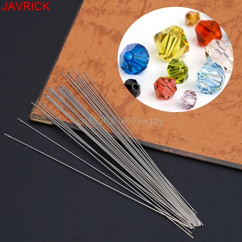 

30 x Beading Needles Threading String Cord Jewelry Craft Making Tool 0.6 x 120mm