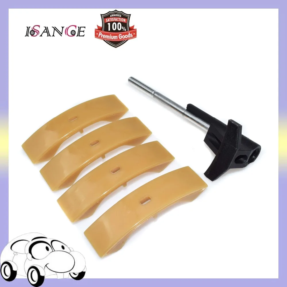 

ISANCE 4 Gleitschienen + 1 Halter Kettenspanner Nockenwellenversteller 058109217B For VW Audi 1.8T 2.7 2.4 3.2 4.2 V8 VAG 3366