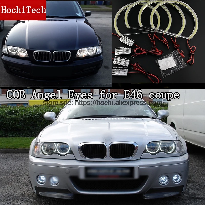 

High Quality COB Led Light White Halo Cob Led Angel Eyes Ring Error Free for BMW E46 coupe 1999 2000 2001 2002 2003