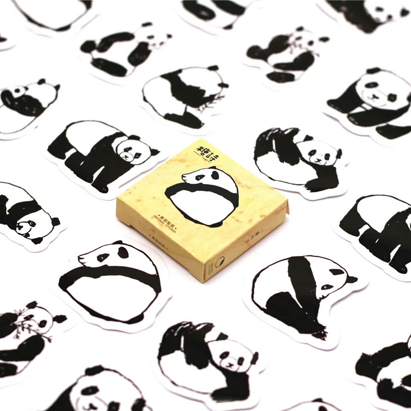

2019 NEW Giant Panda Stationery Stickers Diary Handmade Adhesive Paper Japan Sticker Scrapbooking Stationery