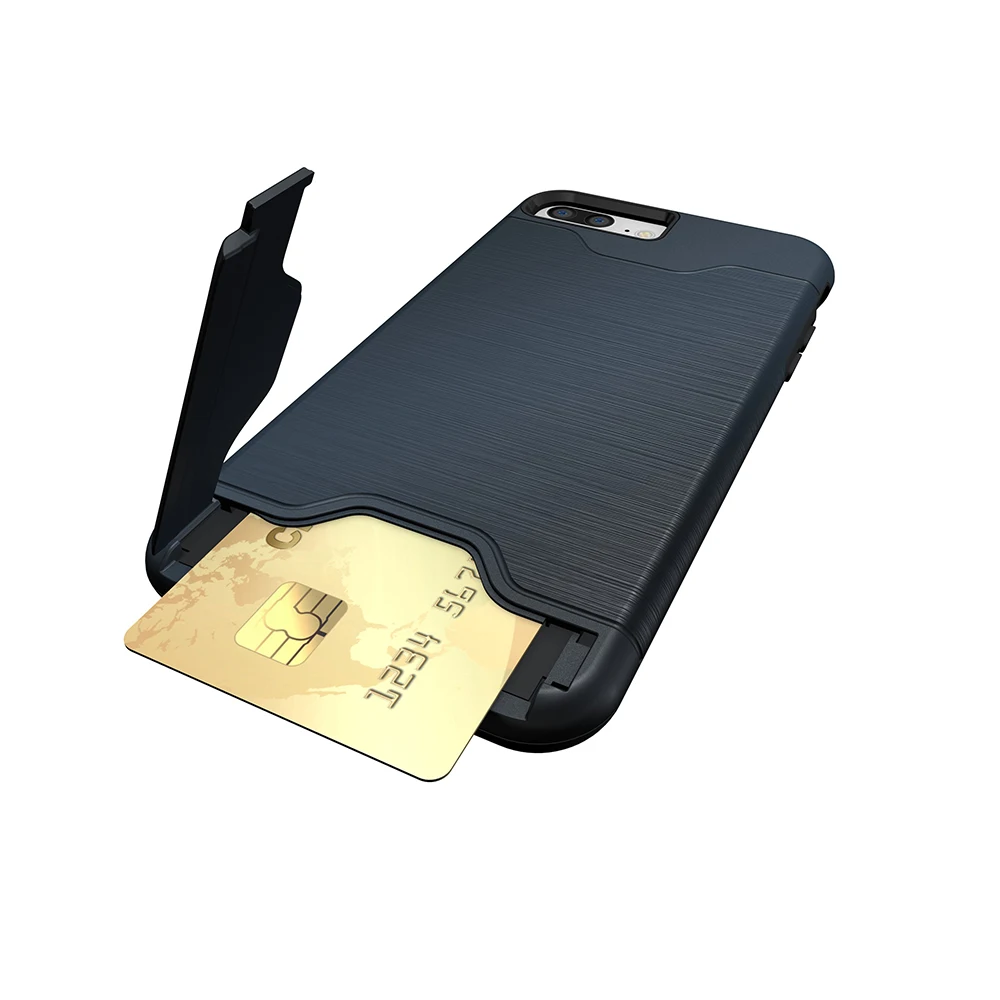 Hard card Case For iphone 7Plus 8 X  Brushed Armor Silicone Rubber Hard Phone Case For Samsung Galaxy S8plus S9 Cover Back Capa (8)