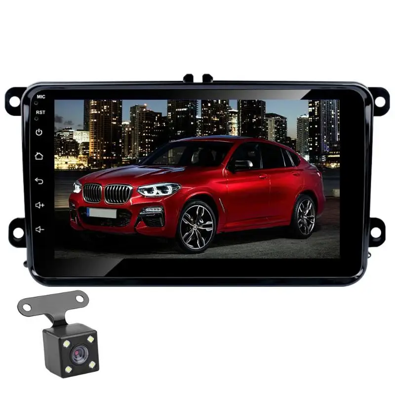 Top 8 inch Touch Screen Android 8.1 Quad Core Car Stereo GPS Nav Bluetooth WiFi USB FM Radio Head Unit for Golf 15