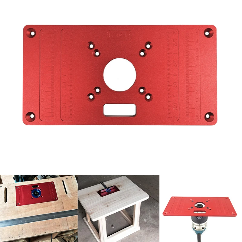 

RT0700C universal 2 in 1 Aluminum Router Table Insert Plate Router Table Plate for Woodworking Benches