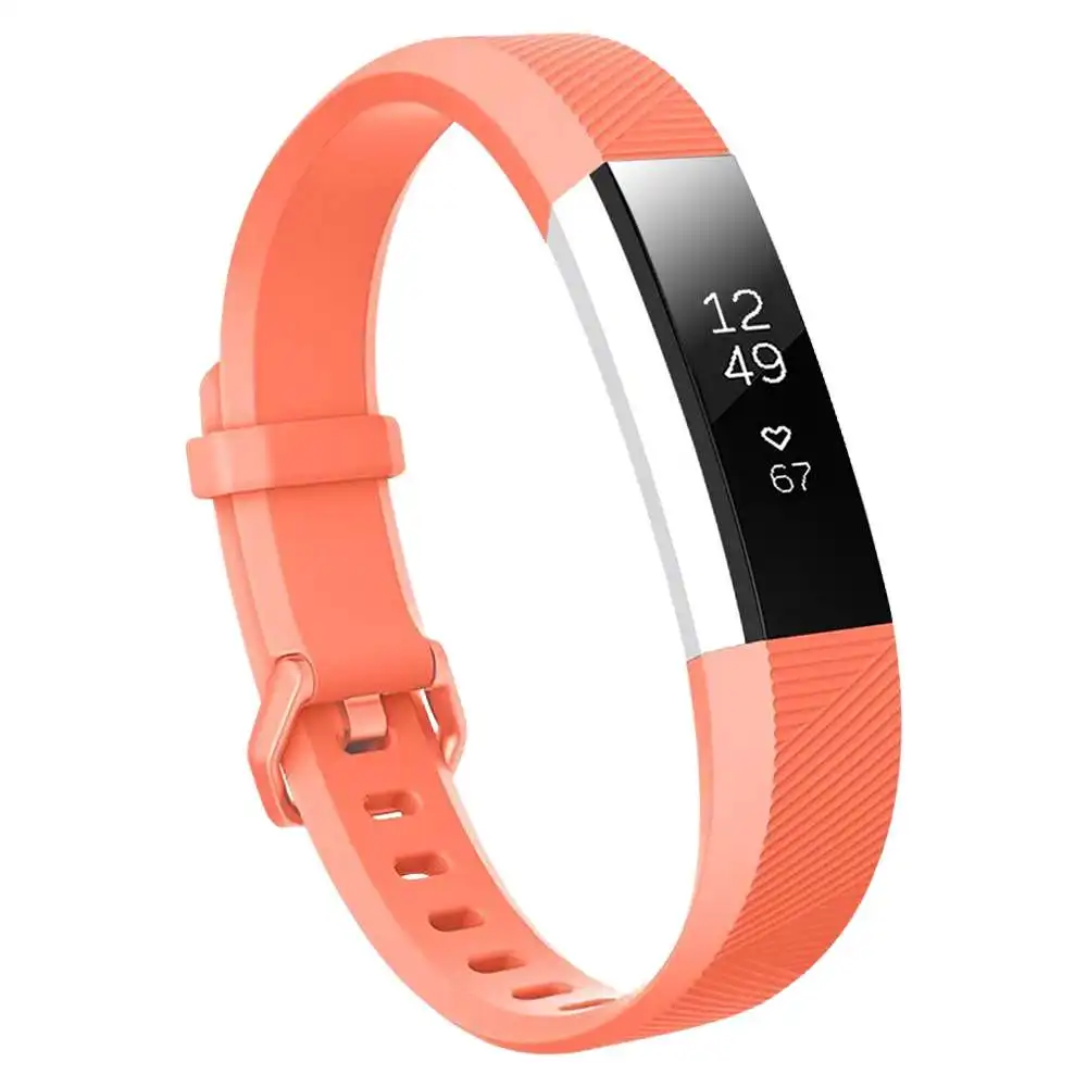 Baaletc Для Fitbit Alta HR/Alta силиконовый ремешок для часов сменный ремешок на запястье силиконовый ремешок Застежка смарт-браслет часы для Fitbit - Цвет: Оранжевый