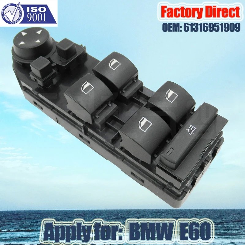 

Factory Direct Window Switch Auto Power Window Switch Apply for BMW E60 E61 5ER 5-Series 2004-2010 61316951909 61316951910