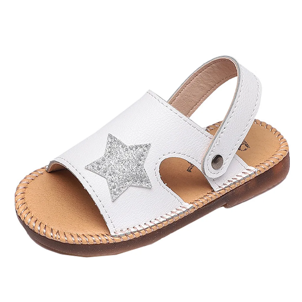 

SAGACE Kids Infant Baby Girls Shoes Single Shoes Party Summer Pentagram Sandals Toddler shoes two wear slippers 19Al5