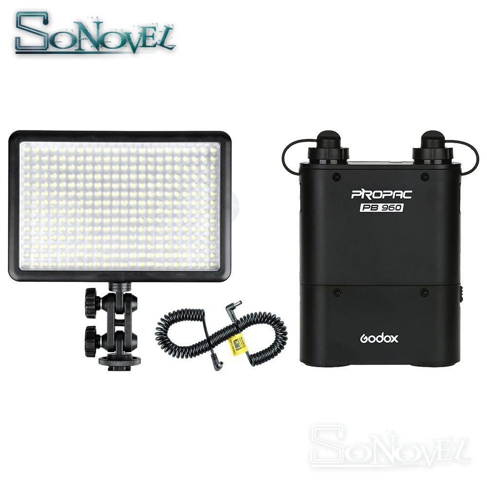 Godox PB960 блок питания для вспышки 4500 мАч + кабель LX LED126 LED170 LED500 LED1000 Светодиодная