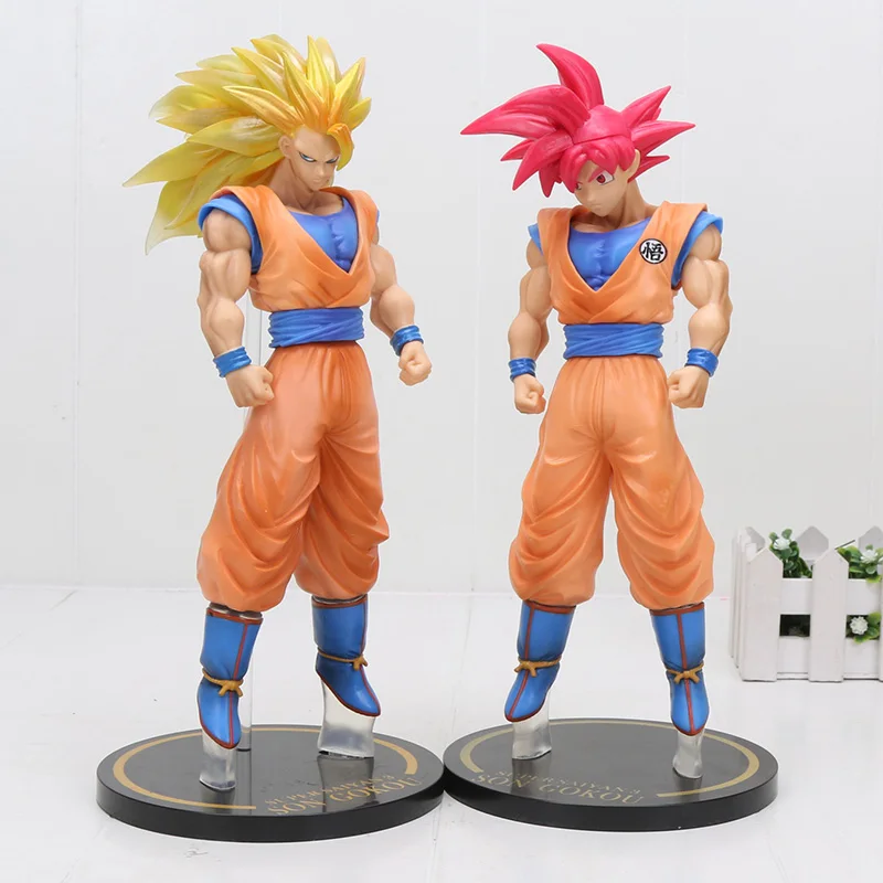 30 см Dragon Ball Супер Saiyan 3 Сон Гоку красные волосы ПВХ фигурка игрушки Dragon Ball Z фигурка