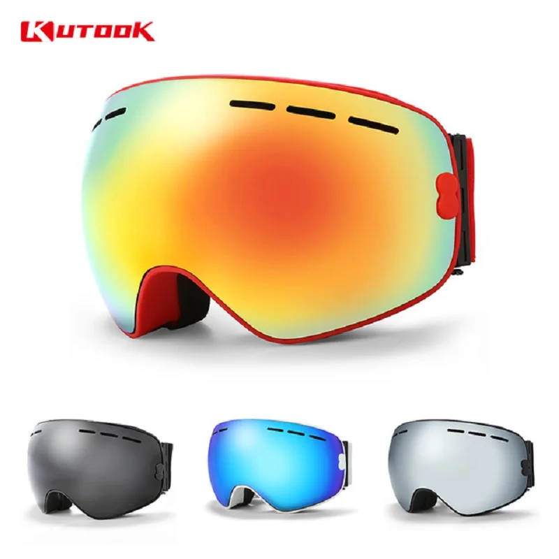 KUTOOK Double layer Snowboard Goggles Ski Glasses Windproof Snow