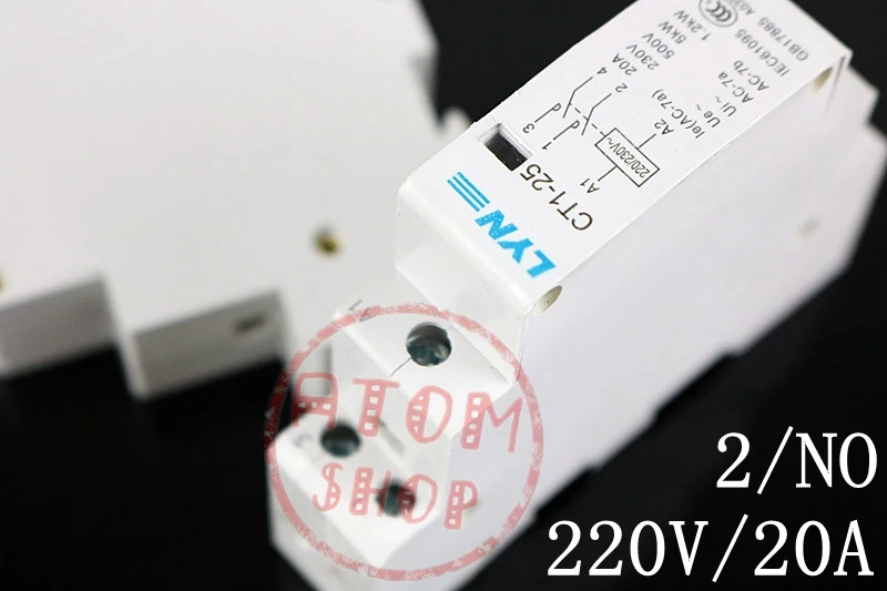 CT1 контактор для дома с din рейкой 20A 2P 230v 50or60HZ|ac contactor|contactor achousehold contactor |