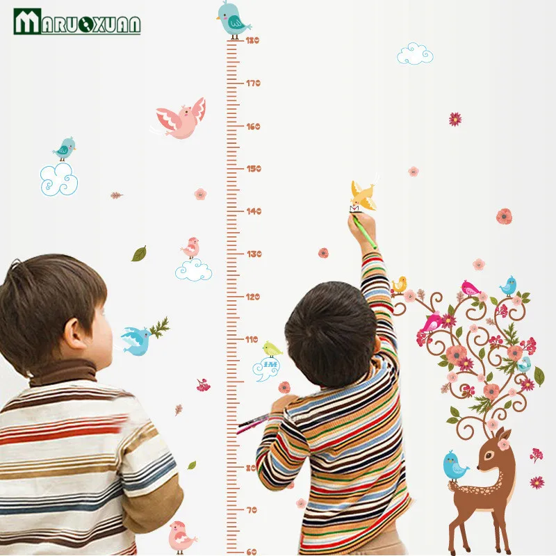 2017 جديد وصول سيكا الغزلان الجسم ارتفاع رياض الأطفال خزانة خلفية الديكور الملصقات البلاستيكية للماء