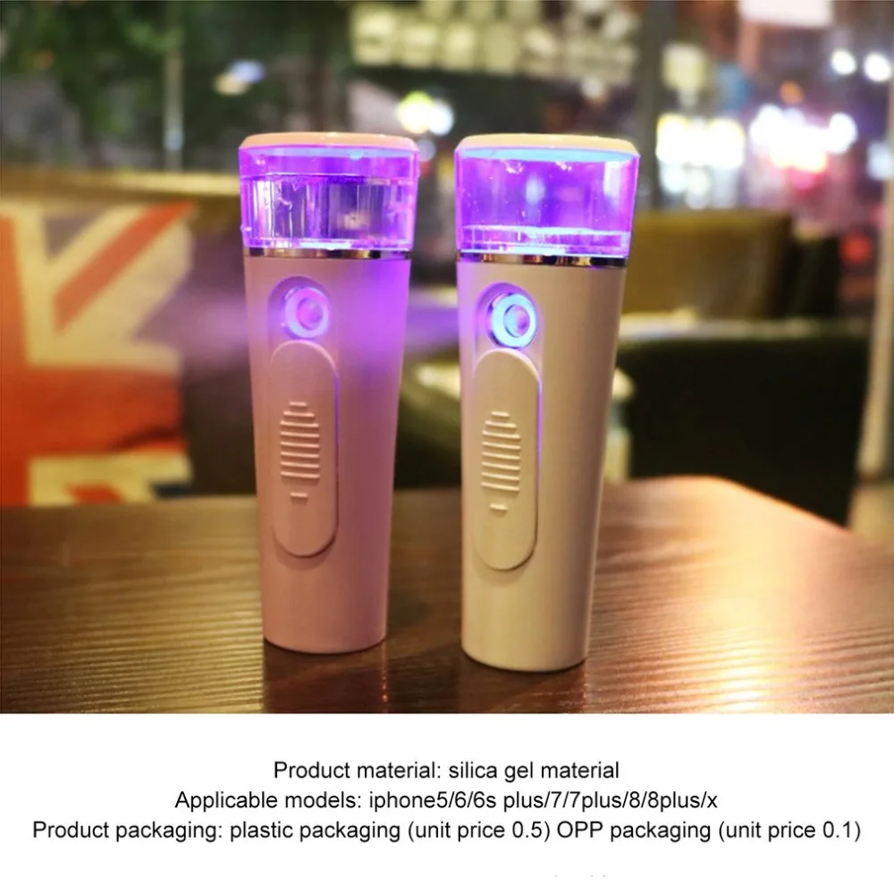 

Portable Face Spray Bottle Nano Mister Facial Hair Steamer Ultrasonic Ozone Face Sprayer Cold Beauty Hydrating Skin power Bank