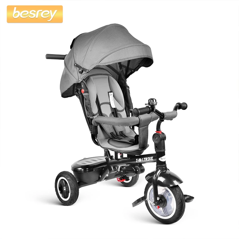Besrey Kids Trike 7 в 1 трехколесная детская коляска на колесиках с ...