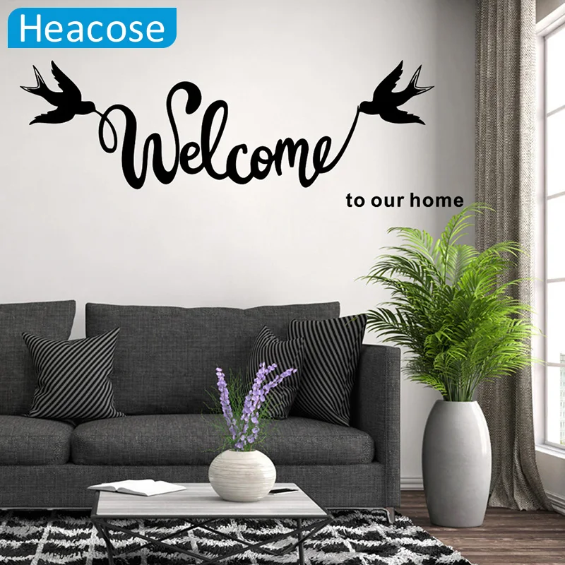 

new wall stickers 'Welcome To My Home' door stickers Wall Decals Quotes Vinyls Stickers Living Room bedroom home decor